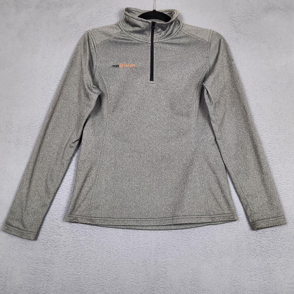 The North Face Tech Fleece 1/4 Zip Pullover Womens Small Gray Von Briesen Logo